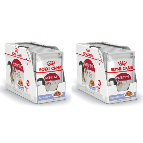 24 x Royal Canin Wet Cat Food Instinctive in Jelly 85g Pouch, Maintains Weight