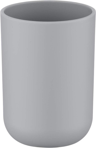 Wenko Unbreakable Toothbrush tumbler Brasil in grey, TPE, 7.3 x 7.3 x 10.3 cm