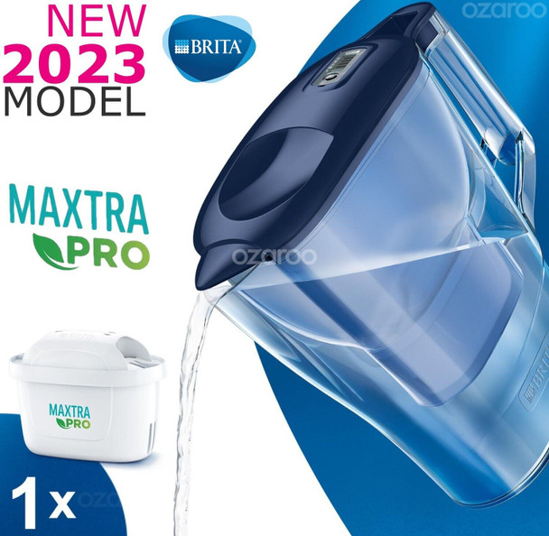 BRITA Aluna Water Filter Fridge Door Jug BLUE 2.4L +1 150L MAXTRA PRO Cartridge