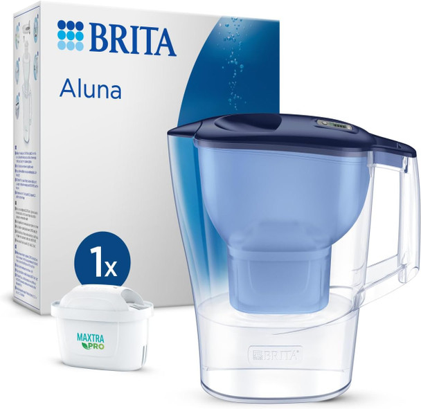 BRITA Aluna Water Filter Fridge Door Jug BLUE 2.4L +1 150L MAXTRA PRO Cartridge