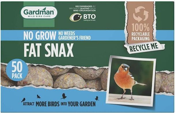 Gardman No Grow Fat Snax Energy Balls 50 Box