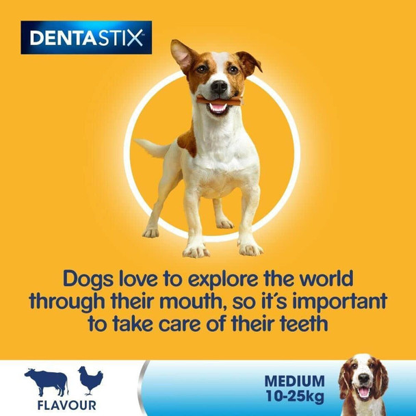 Pedigree DentaStix - Daily dental chews for medium dogs (10-25 kg), 112 sticks