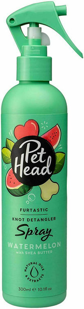 PET HEAD Dog Spray 300ml, Furtastic, Watermelon Scent, Knot Detangler, Best Pet Spray for Smelly Dogs, Care for Long, Tangly Curls & Coats, Professional Waterless Grooming, Gentle Formula for Puppies