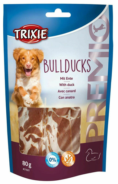 Trixie - Beef and duck skin candy. 80 g. bag for dog. PREMIO Bullducks - TR-31601