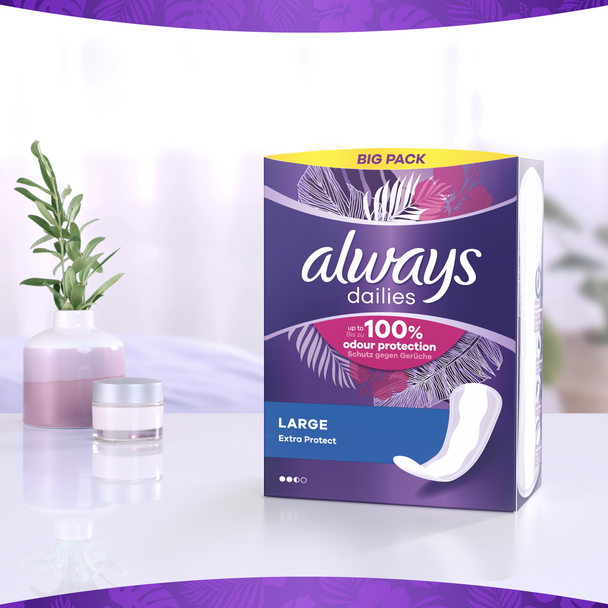 5 x Always Dailies Panty Liners Long Plus Fresh Protect Odour Neutralise 38 Pack