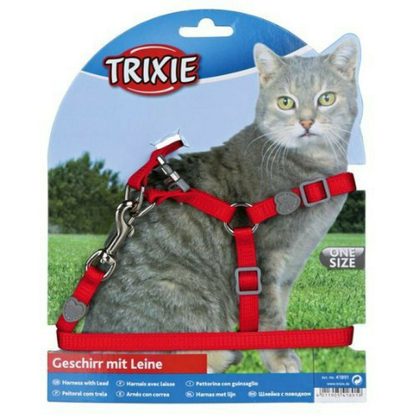 Trixie 41891 Cat Set of Harness and Lead Nylon 26-37 cm / 10 mm