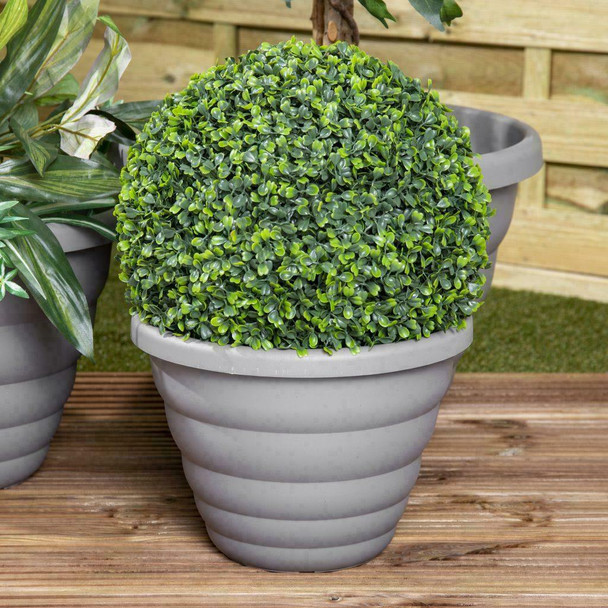 Wham Grey Beehive Round Upcycled Planter 40cm