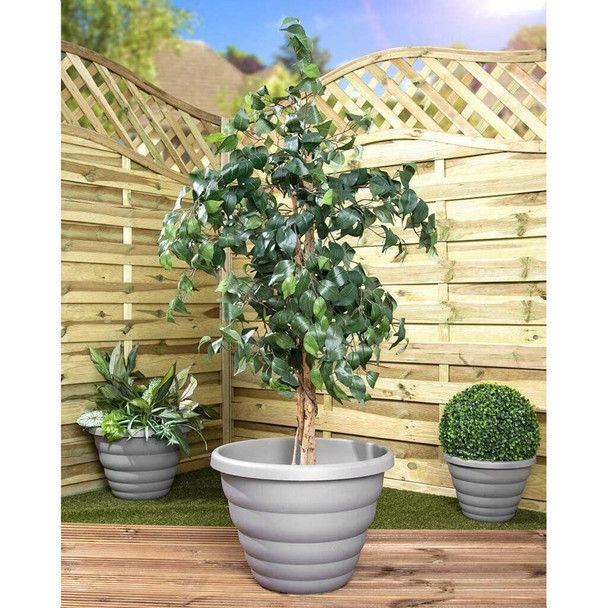 Wham Grey Beehive Round Upcycled Planter 40cm