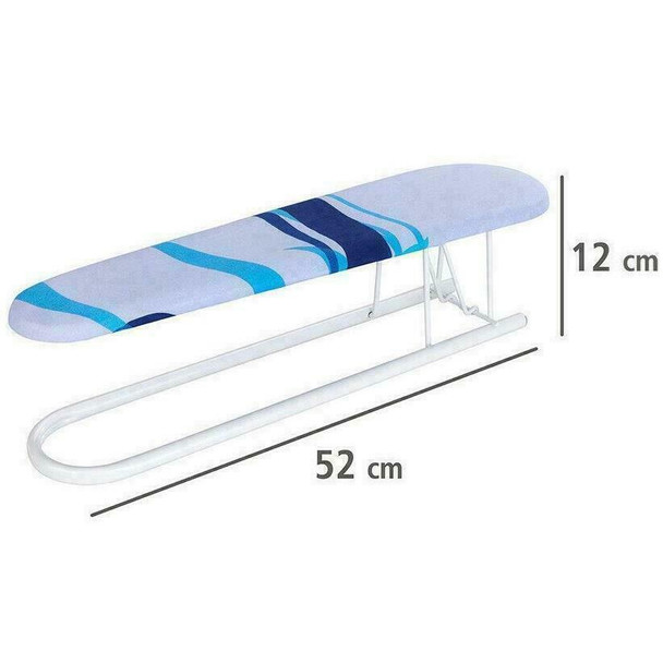 WENKO Ironing Sleeve Board with Decorative Cover, Metal, White, 52 x 11 x 0.1 cm