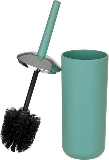 WENKO Toilet Brush, Thermoplastic Elastomer (TPE), Green, 10 x 37 x 10 cm