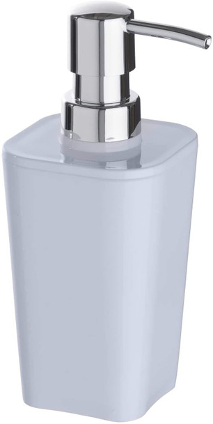 WENKO Candy transparent soap dispenser - Liquid soap dispenser Capacity: 0.33 l, Styrofoam, 8.8 x 17.4 x 7.3 cm, Transparent
