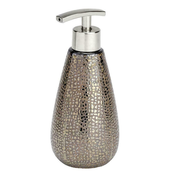 Wenko Soap Dispenser Marrakesh of Ceramic, Brown, 8 x 8 x 18.6 cm