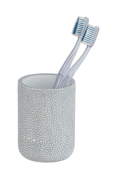Wenko Toothbrush Beaker, Resin, Gray, Ø 7,8 x 10,7 cm