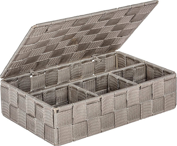 Wenko Adria Storage Basket, dark grey, 26 x 7 x 17 cm