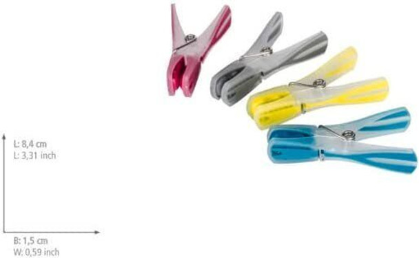 WENKO Arrow Clothes Pegs, Multi-Colour, 8.4 x 1.5 x 3 cm