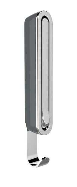 Wenko Sigma Premium Steel Grey Folding Hook - Wall Hook, Coat Hook, Plastic (ABS), 2.5 x 18.5 x 2.5 cm, Dark Grey