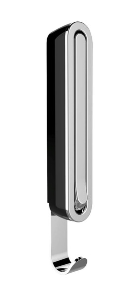 Wenko Sigma Premium Folding Hook Midnight Black – Wall Hook, Coat Hook, Plastic (ABS), 2.5 x 18.5 x 2.5 cm, Black