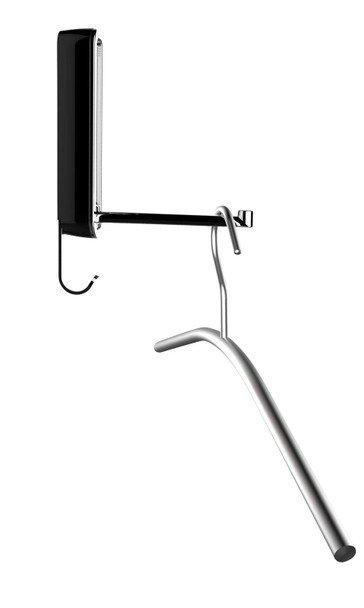 Wenko Sigma Premium Folding Hook Midnight Black – Wall Hook, Coat Hook, Plastic (ABS), 2.5 x 18.5 x 2.5 cm, Black