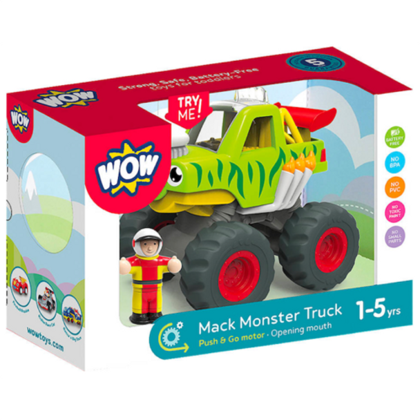 WOW Toys Mack Monster Truck,Green/Red/Yellow