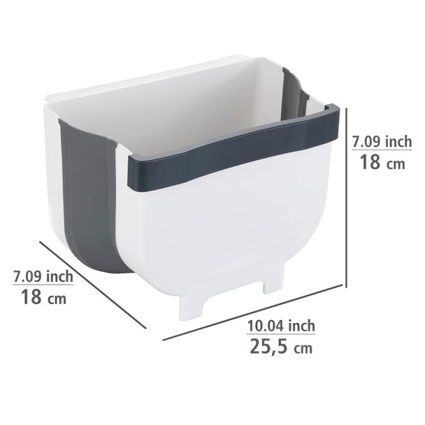 WENKO Door Bin Fago 5 Litre Foldable Kitchen Waste Bin 5L