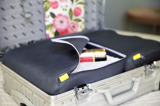 Wenko Travel Storage Bag Organiser with Zip, Polyester Grey 10 x 40 x 30 cm
