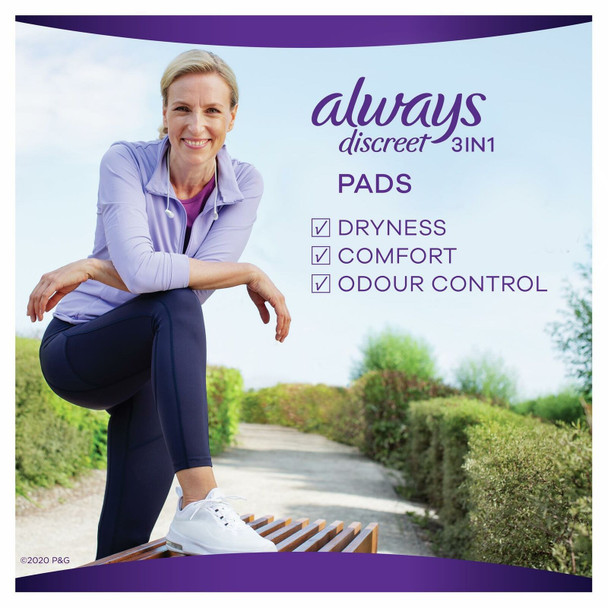 Always Discreet Incontinence Pads Normal for Sensitive Bladder, 12 per Pack (2)