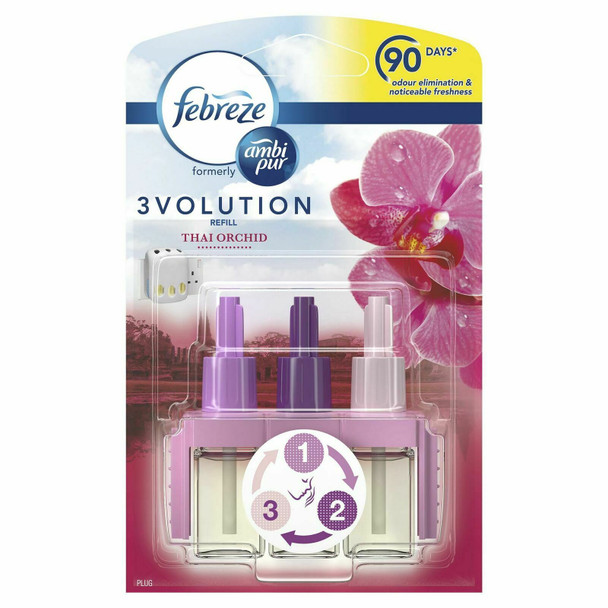 Ambi Pur Febreze 3Volution Air Freshener Plug-In Refill, Thai Orchid, 20ml