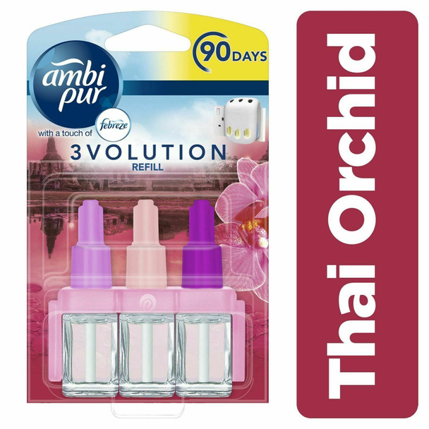 Ambi Pur Febreze 3Volution Air Freshener Plug-In Refill, Thai Orchid, 20ml