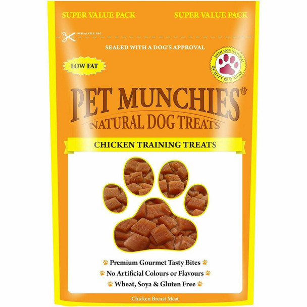 2 x Pet Munchies Dog Training Treats with Chicken Grain Free Tasty Bites 150g