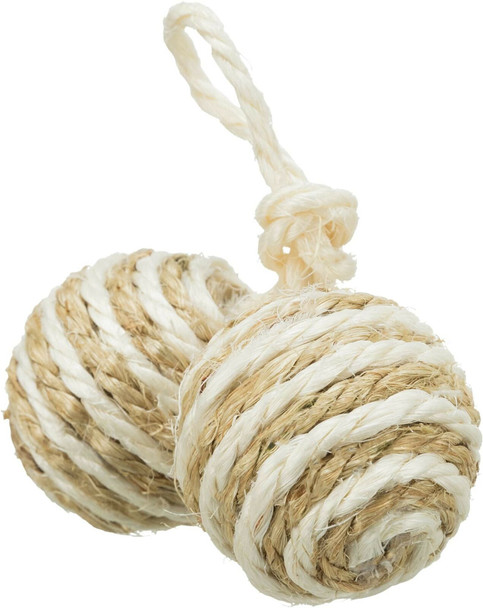 Trixie 2 balls on a rope, sisal