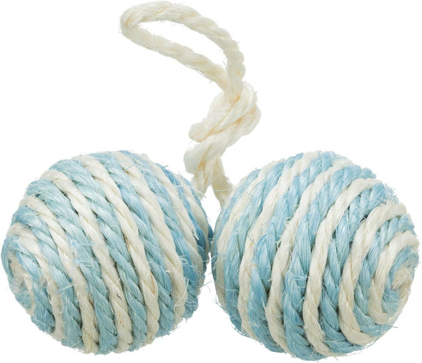 Trixie 2 balls on a rope, sisal