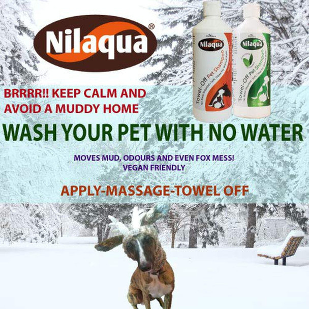 Waterless Nilaqua Towel-Off Pet Shampoo 500Ml