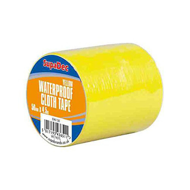 SupaDec Waterproof Cloth Tape 48mm x 4.5m Yellow