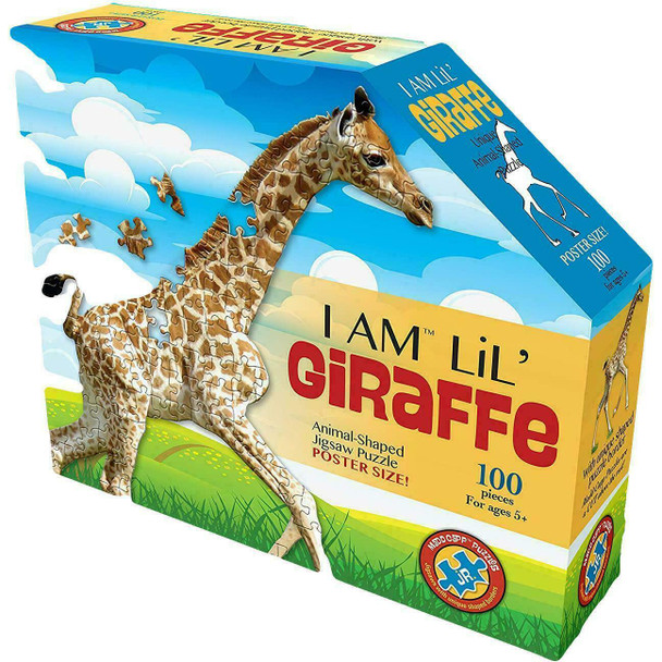 Madd Capp 884002 Shape Junior Giraffe Contour Puzzle 100 Pieces for Children and Adults, Multicoloured