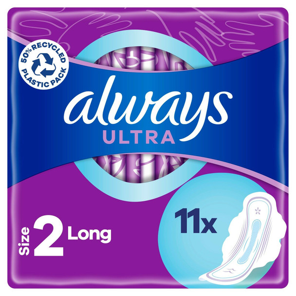 Always - Always Ultra Long (Size 2) Sanitary Napkins with Wings - 11 Pieces