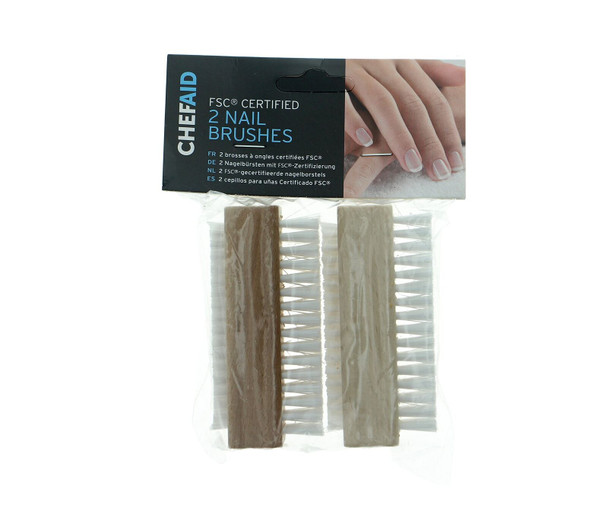 Chef Aid Double Sided Wooden Nail Brushes