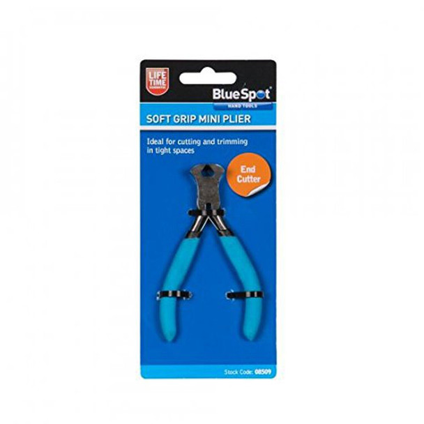 Blue Spot 08509 Mini End Cutter Plier with Dipped Handle - Blue