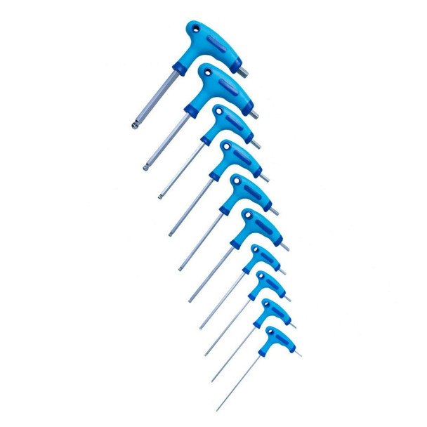 Blue Spot Tools 12186 10 Piece Metric T Handle Ball End Hex Key Set (2-10mm)