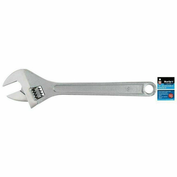 Bluespot Tools 18" Adjustable Wrench Drop Forged Heat Treated Carbon Steel