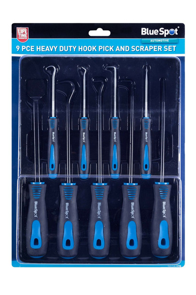 Blue Spot Tools 07959 9PCE Heavy Duty Hook Pick and Scraper Set