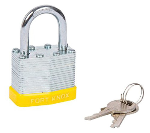 Fort Knox 77013 40 mm Laminated Padlock, Silver