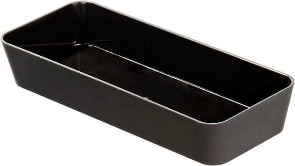 Wenko Storage Tray Gom in Black, 10 x 24 x 4 cm
