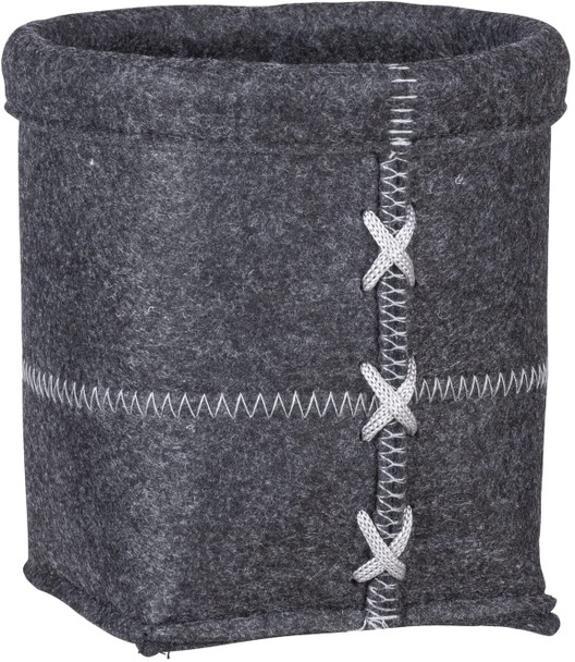 Wenko Storage Basket, Polyester, Charcoal, Ø 20 x 15 cm