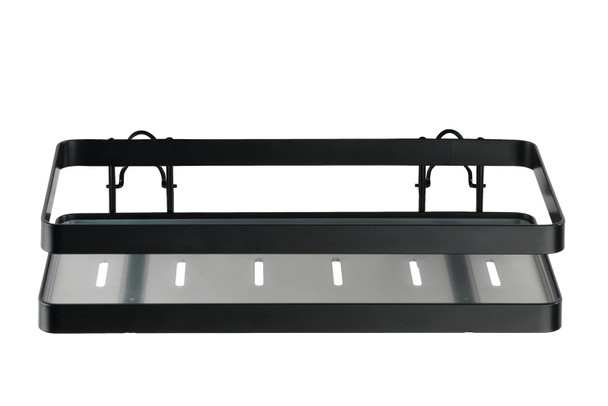 Wenko Spice Rack, Metal, Black, 25 x 5,5 x 12 cm