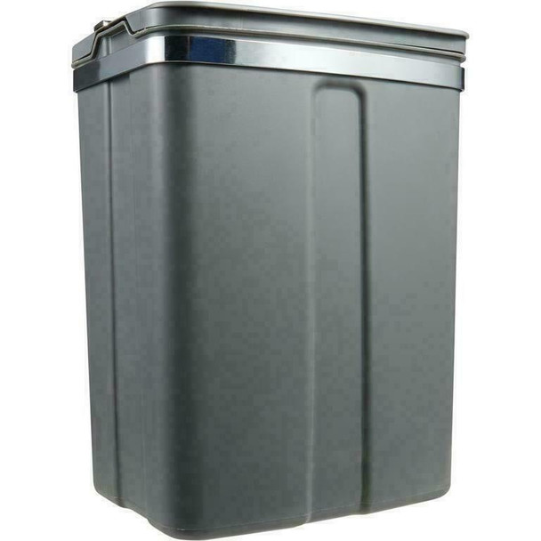 Wenko Door Trash Can Kitchen Bin 12 Litre Capacity Polypropylene, Grey, 26 x 34 x 18 cm