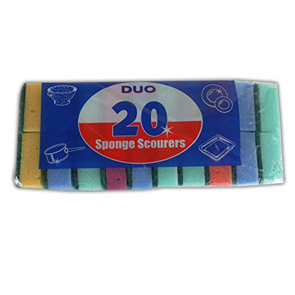 PMS EAZEE 2 Clean PK20 Sponge SCOURERS in Printed Bag