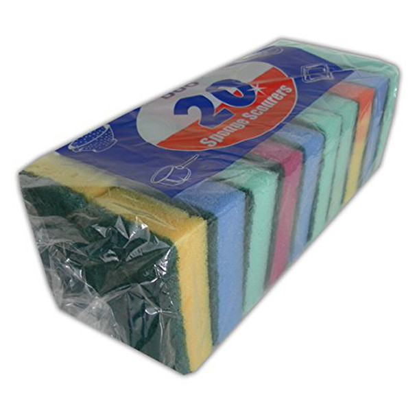 PMS EAZEE 2 Clean PK20 Sponge SCOURERS in Printed Bag