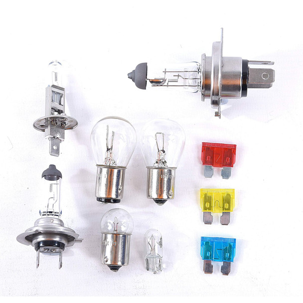 AA Compact Universal Car Bulb and Fuse Kit, Popular Halogen Lamps, H1 H4 and H7