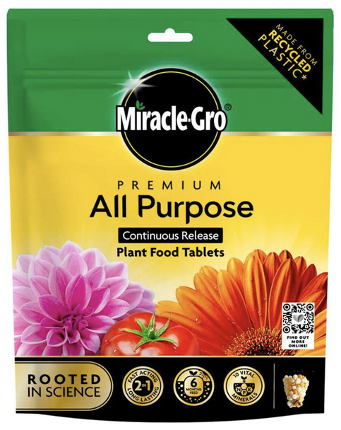 3 x MiracleGro Premium All Purpose Continuous Release Plant Food Tablets 25 Pack