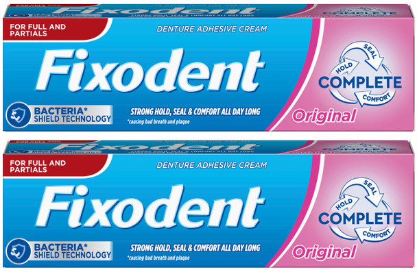 Fixodent Original Denture Adhesive Cream (40ml) - Pack of 2